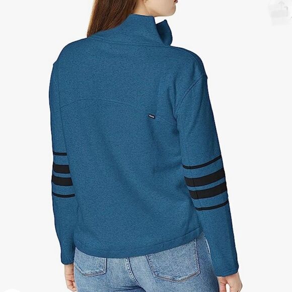 PUMA GOLF Long Sleeve Slouchy Fleece in Gibraltar Sea Heather-Black Women's XXL - Picture 2 of 13